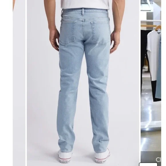 Frame Men's L'Homme Athletic Light Wash Sugarcane Organic Cotton Jeans Size 32